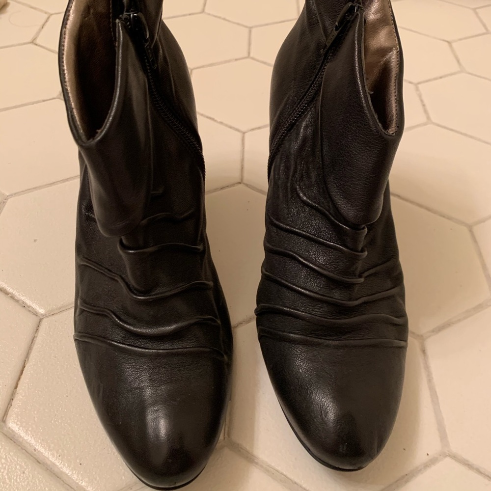 Stefany P. Brown Leather Booties